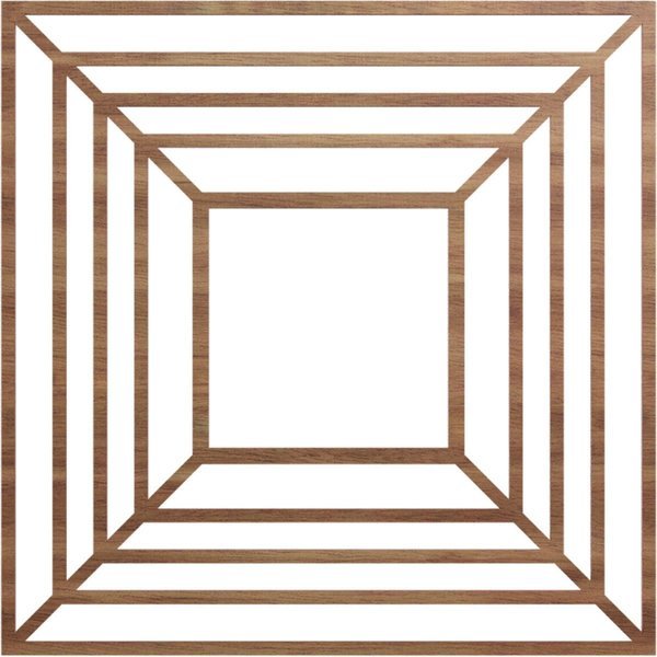 Raven Wood Fretwork Pierced Ceiling Medallion, Walnut, 34